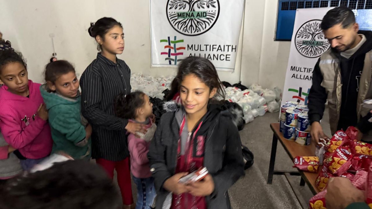 Distribution of aid in northern Gaza last week.