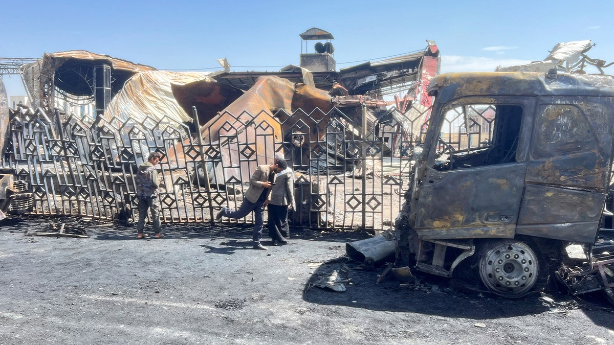 Aftermath of Israeli strike on Yemen