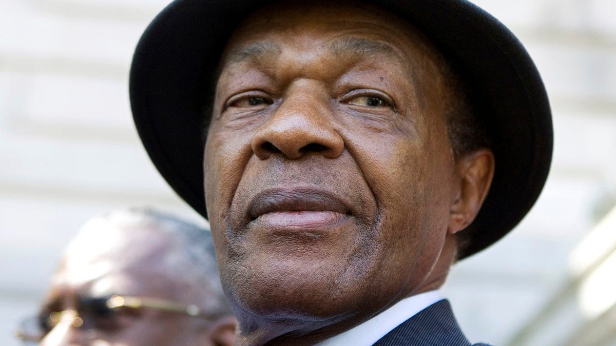 FILE - In this July 6, 2009 file photo, Washington District of Columbia Councilmember Mayor Marion Barry attends a news conference on the steps of Washington's city hall. Marion Barry may be something of a political punchline to many Americans. But inside the District of Columbia, he is adored by many as a champion of civil rights and advocate for the cityâs poor and downtrodden. (AP Photo/Manuel Balce Ceneta, File)