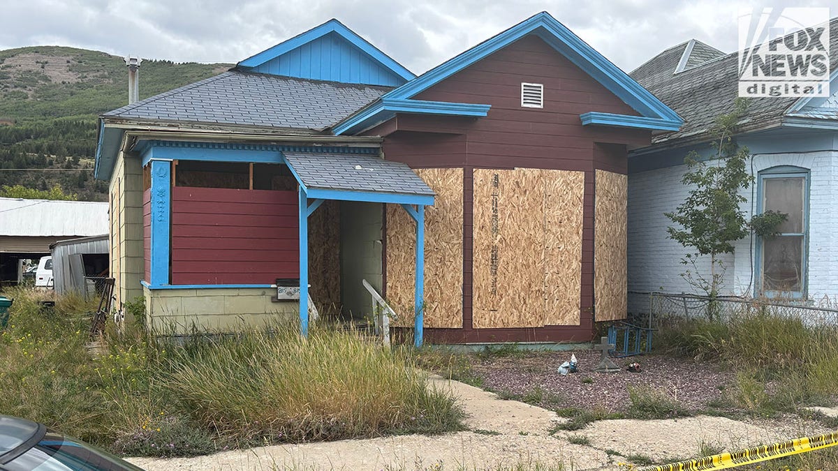 Boarded up home of Michael Paul Brown in Anaconda, Montana.