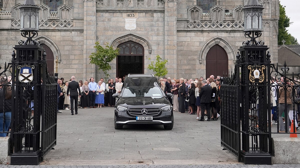 Hearse arrives at Irish cathedral carrying Martha Nolan