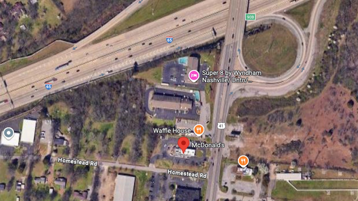 Aerial view of Nashville remains found scene