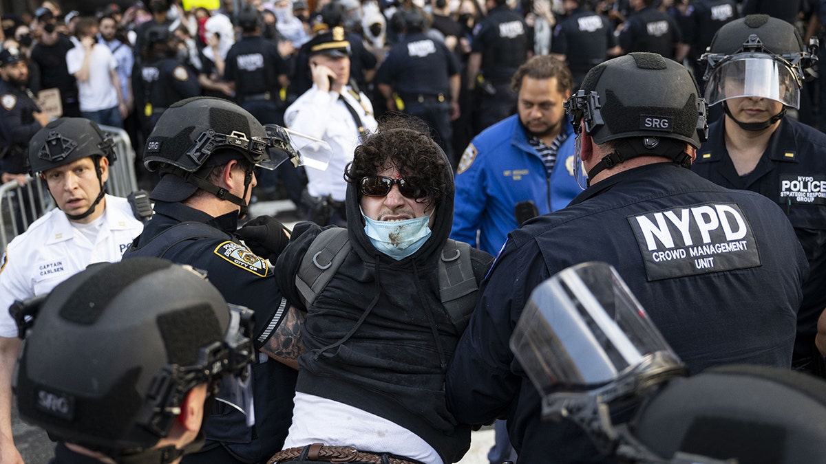An anti-ICE protest in NYC