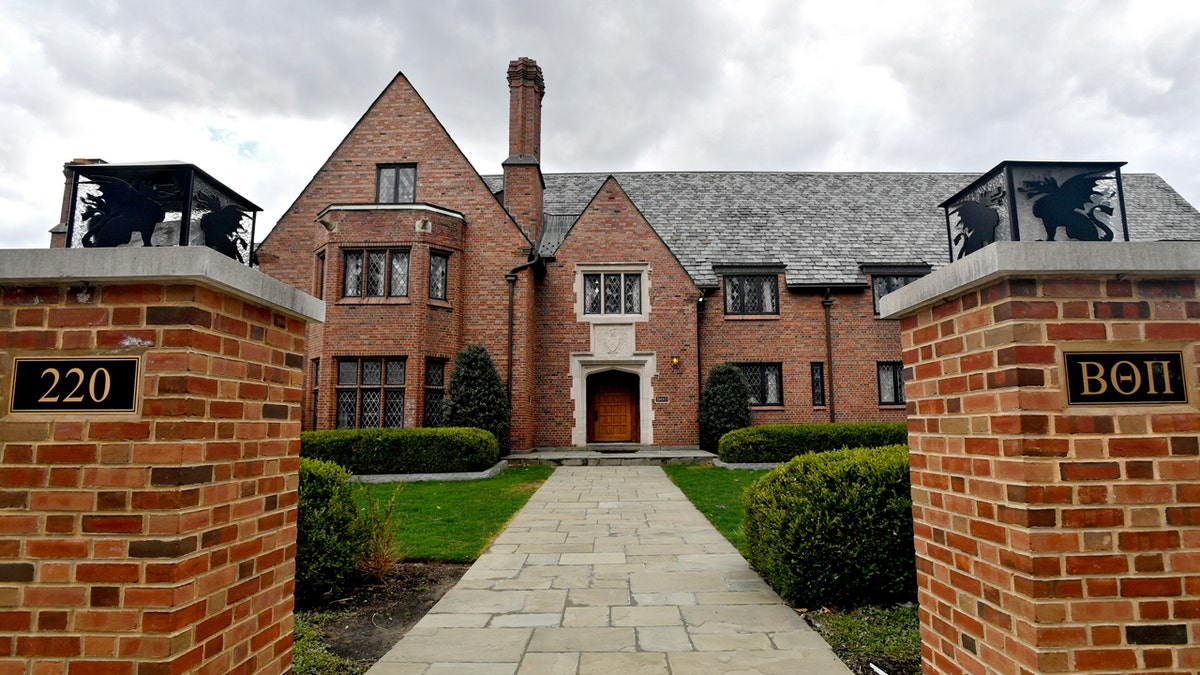 Beta Theta Pi fraternity house brick building penn state