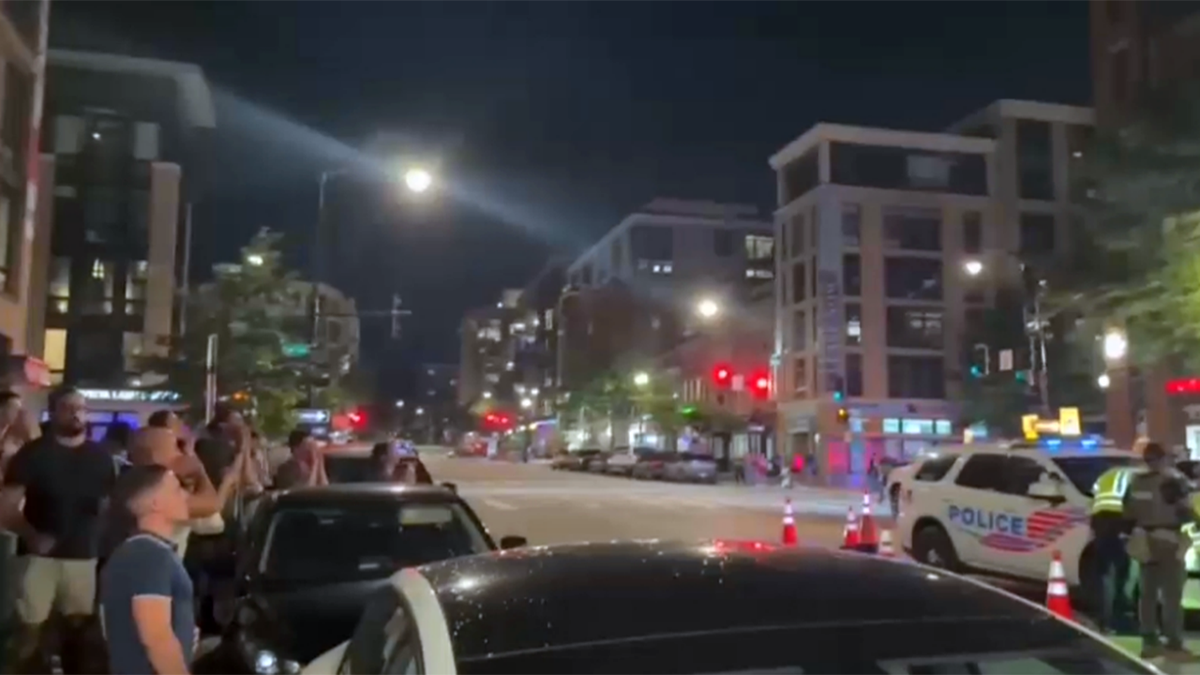 DC protesters yell at police