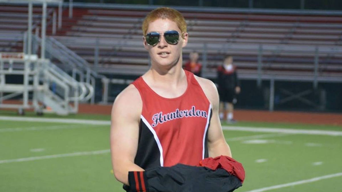timothy piazza high school sports photo red tank top