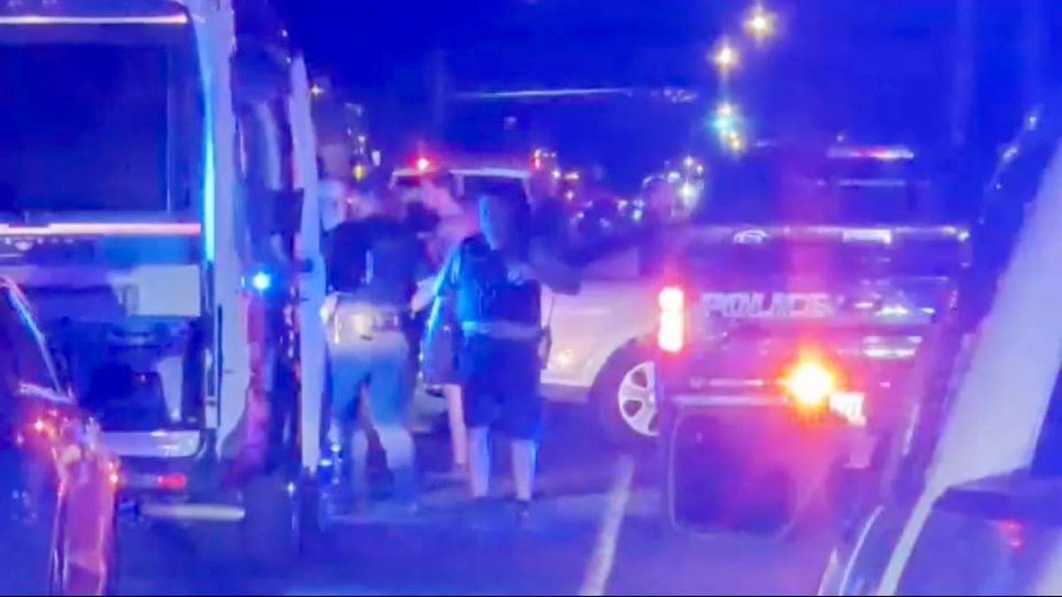 law enforcement at scene of shooting