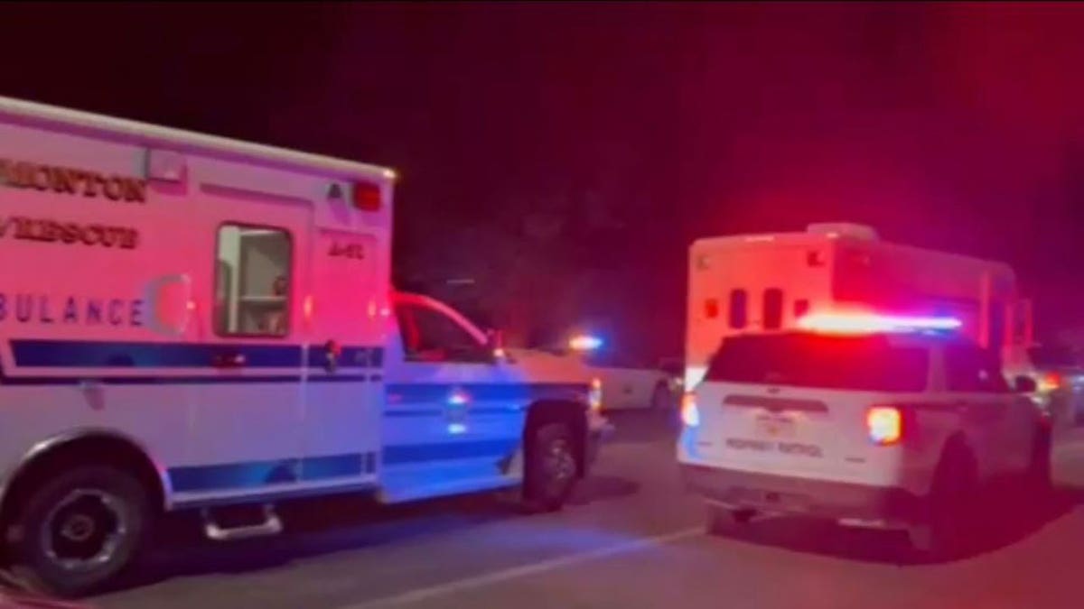 ambulance and police car on scene