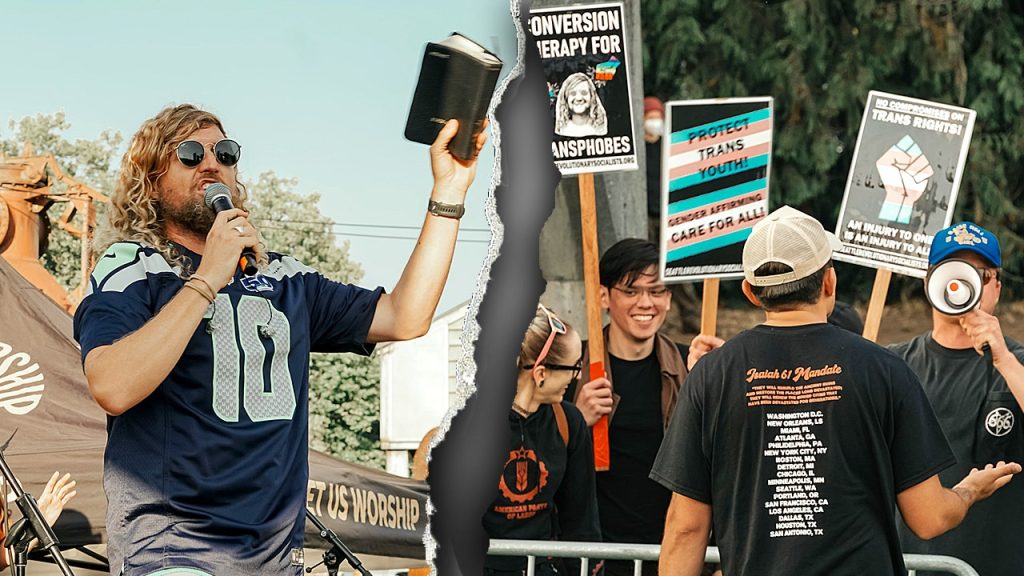 Christian worship rally in Seattle remains peaceful despite progressive protests