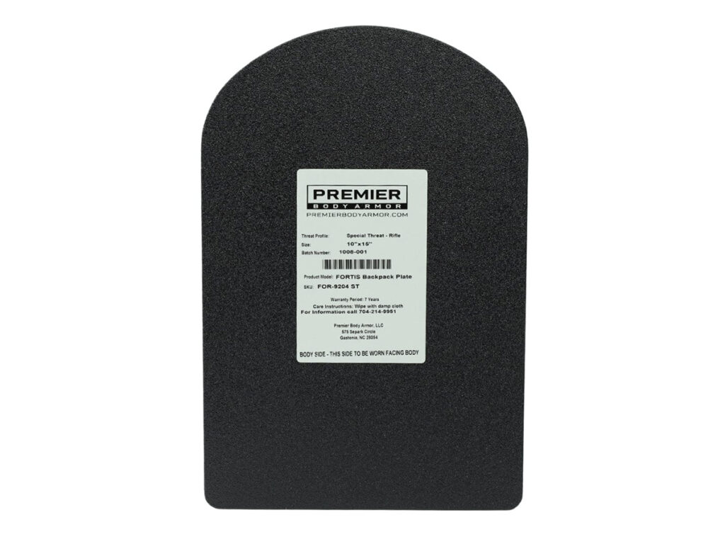 Premier Body Armor Rifle-Rated Backpack Insert 2