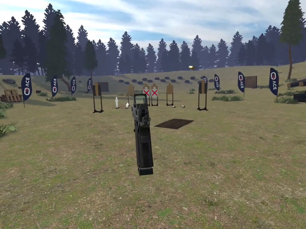 VR Handgun Training AceXR drill