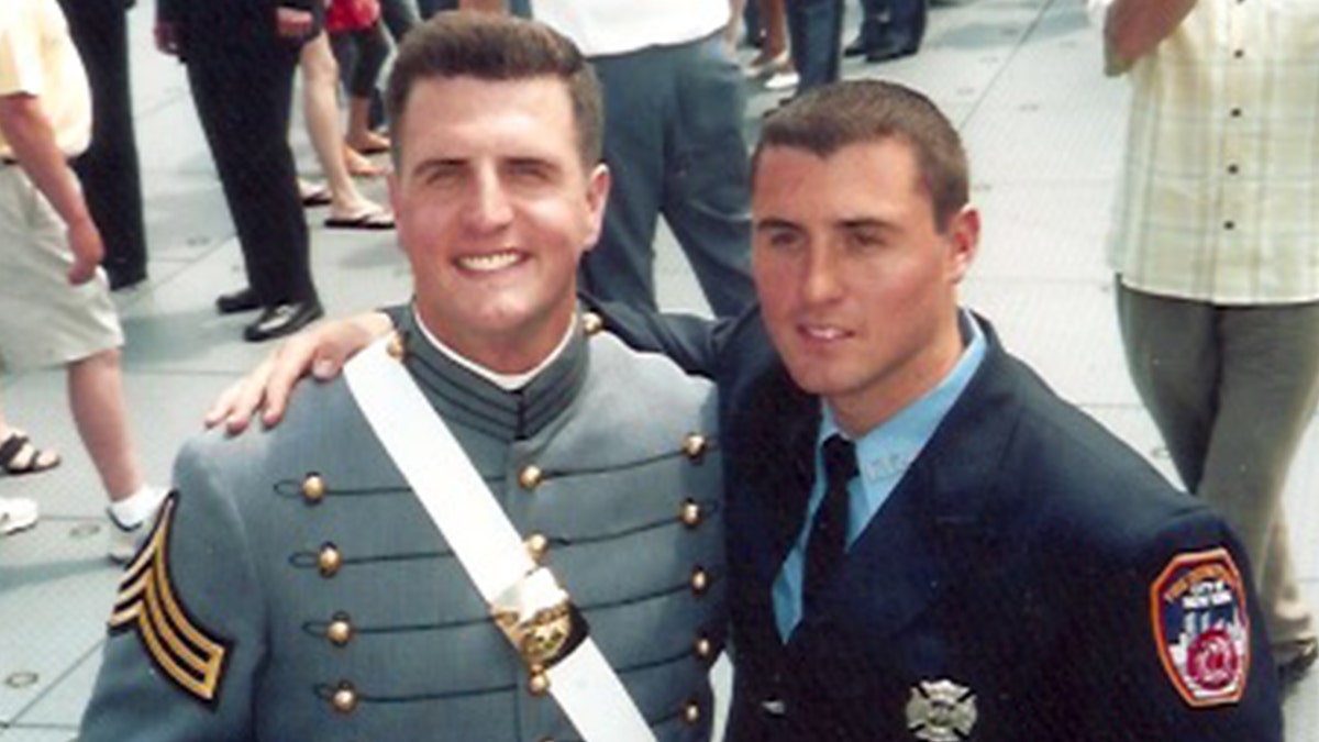 Patrick Dowdell and James Dowdell, sons of Lt. Dowdell who died on 9/11