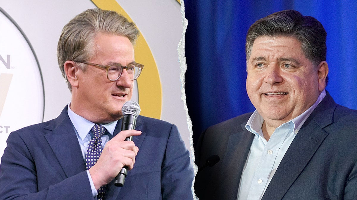 split of MSNBC host Joe Scarborough and Illinois Gov. JB Pritzker