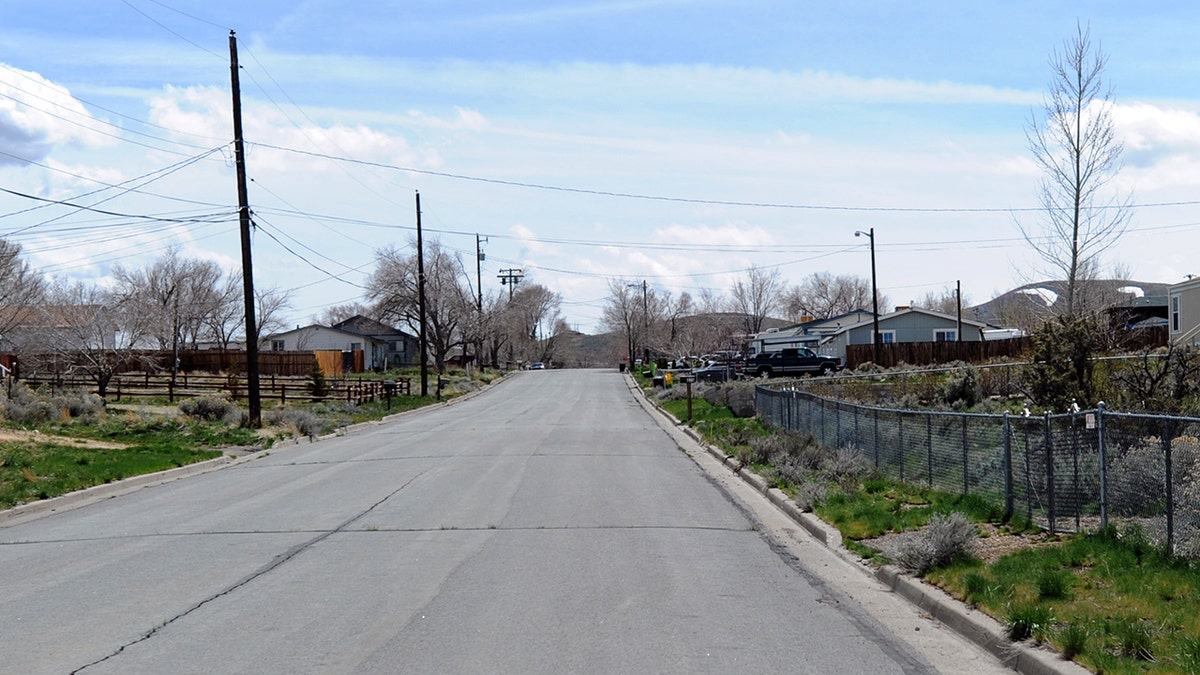 A empty road leading to Joseph Naso's home.