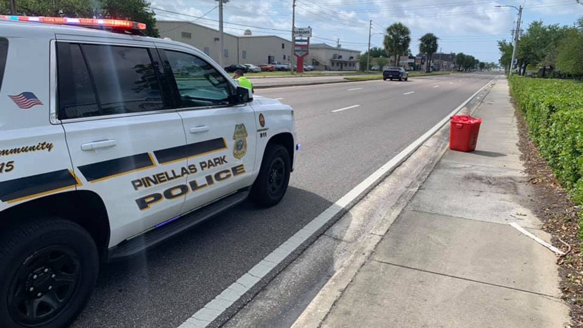Pinellas Park Police car on the street