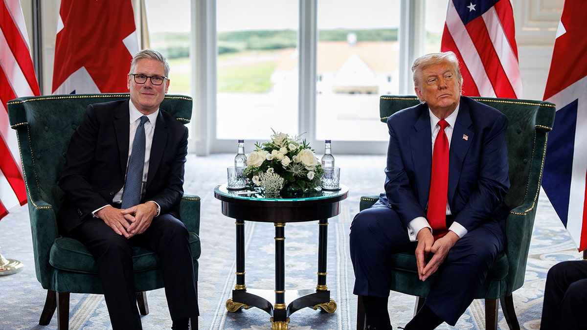 Trump and Starmer during bilateral meeting