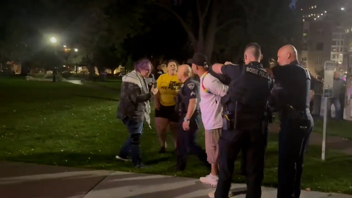 man detained by cops