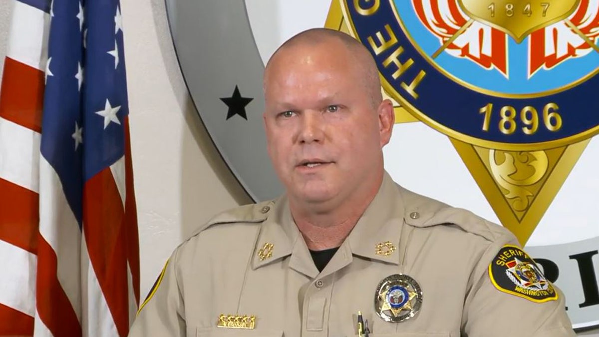 Washington County Sheriff's Office Sheriff Nate Brooksby in Utah holds news conference on Tyler Robinson case in Charlie Kirk assassination, Wednesday, Sept. 17, 2025.