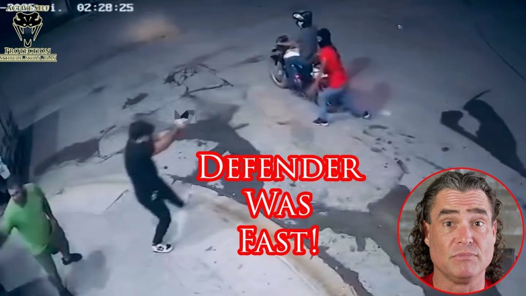 Defender Wrecks Robber Who Telegraphed His Intentions