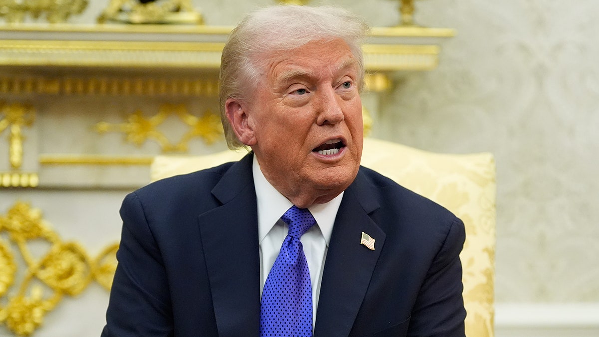 Trump talks in the Oval Office