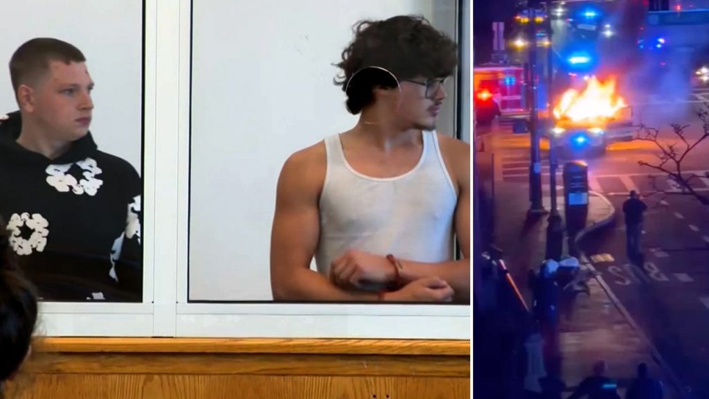 Blue city street takeover suspects released after police cruiser torched: officials