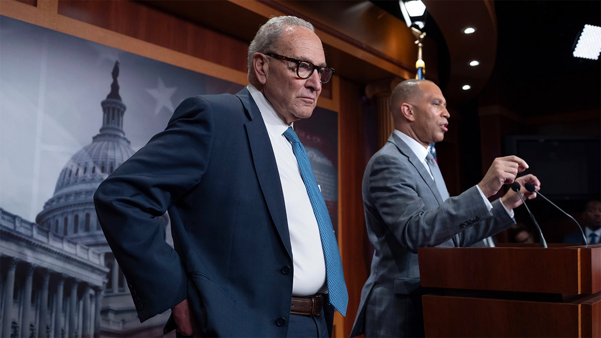 Senate Minority Leader Chuck Schumer and House Minority Leader Hakeem Jeffries