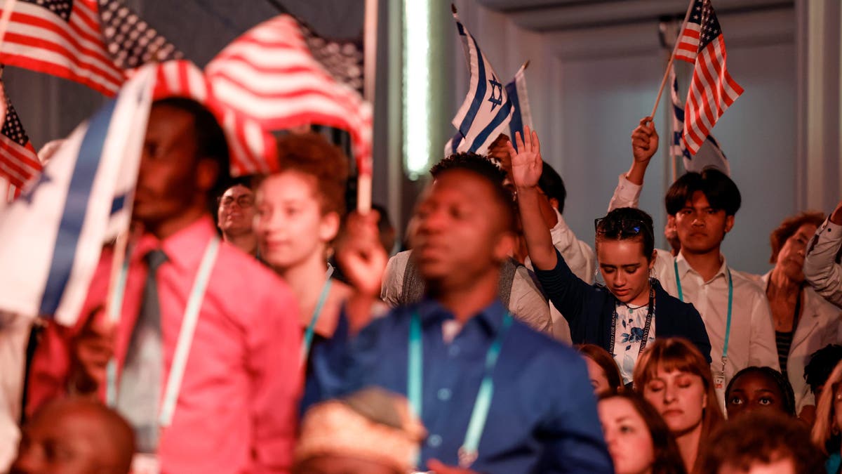 Attendees at the Christians United for Israel conference in Virginia.