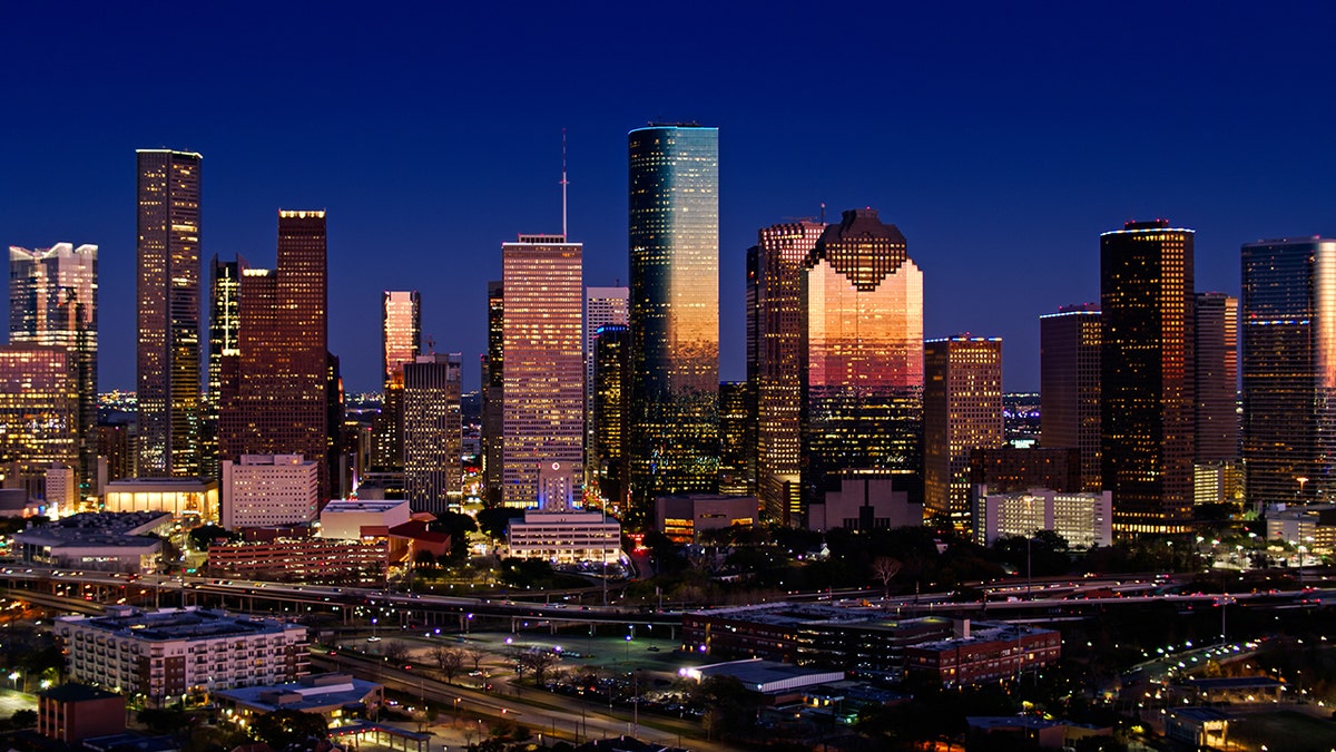 Houston, Texas' skyline at night