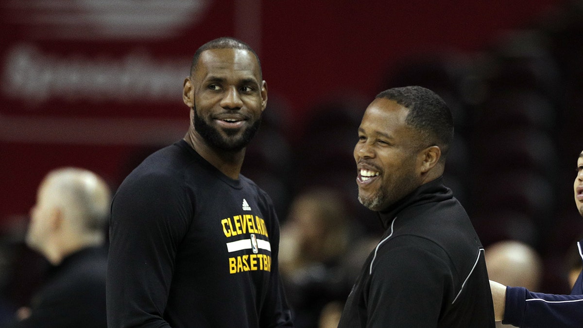 LeBron James and Damon Jones