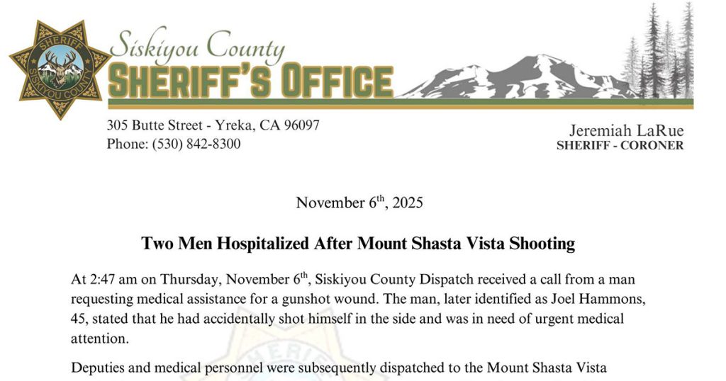 California Man Shoots Intruder Allegedly Attacking Resident with Wooden Pole