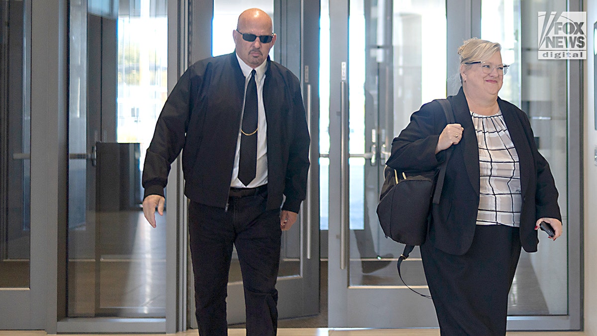 Suspected Charlie Kirk assassin Tyler Robinson's lawyer outside of the courthouse.