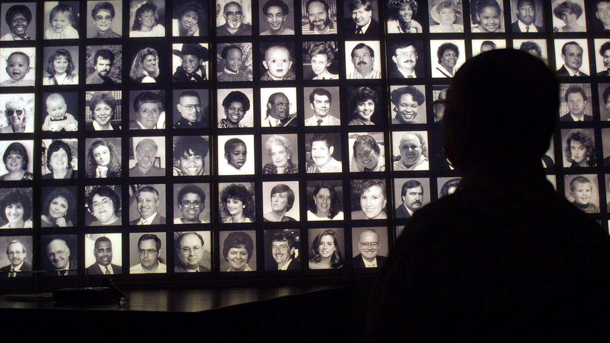 A photo composite of the victims at the Oklahoma City bombing.