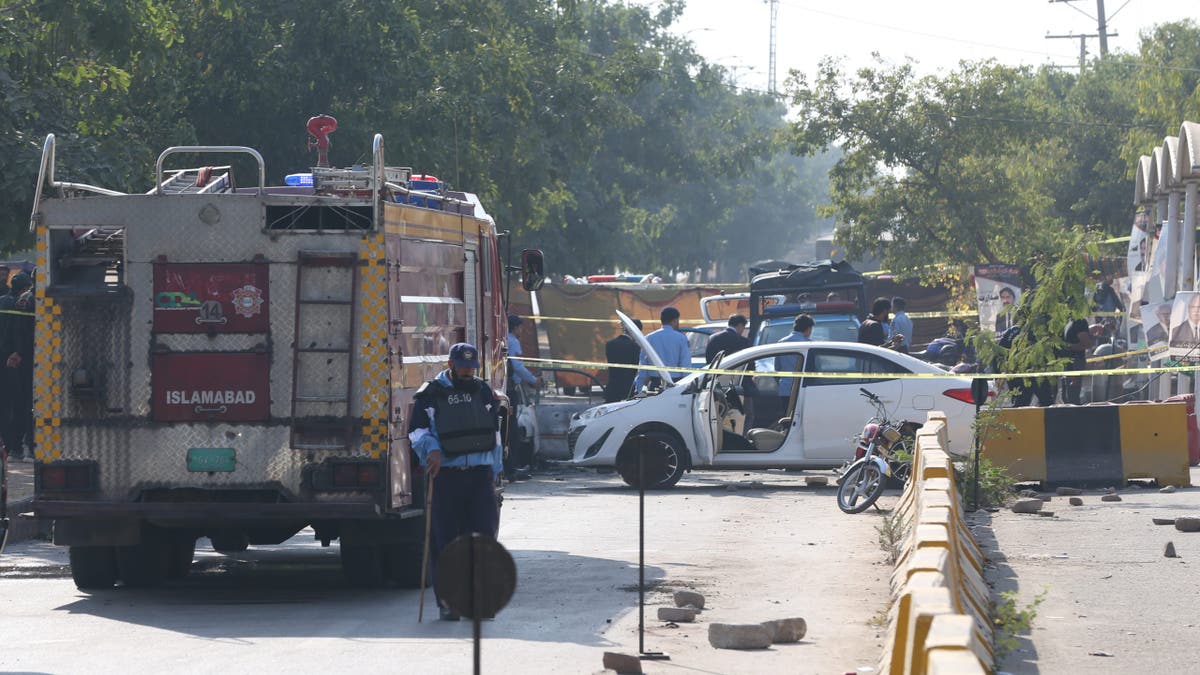 Suicide bomb attack in Islamabad, Paksitan.