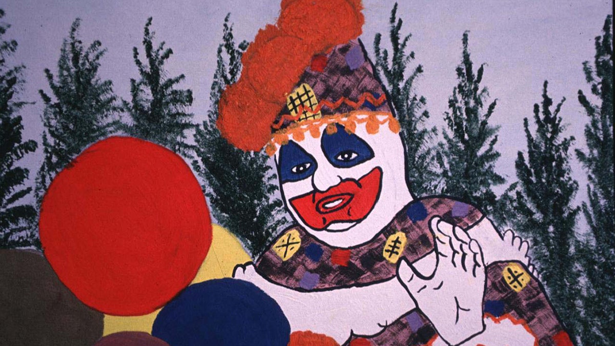 A painting of a clown by John Wayne Gacy.