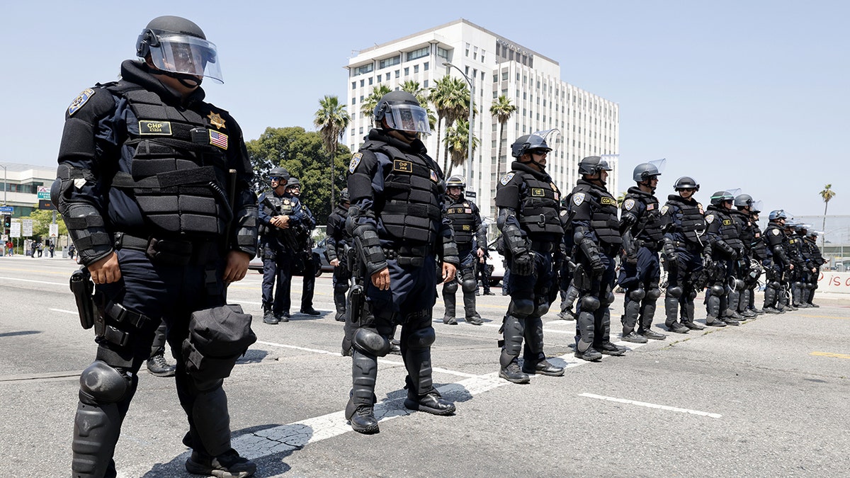 California Highway Patrol during the anti-ICE protests in Los Angeles