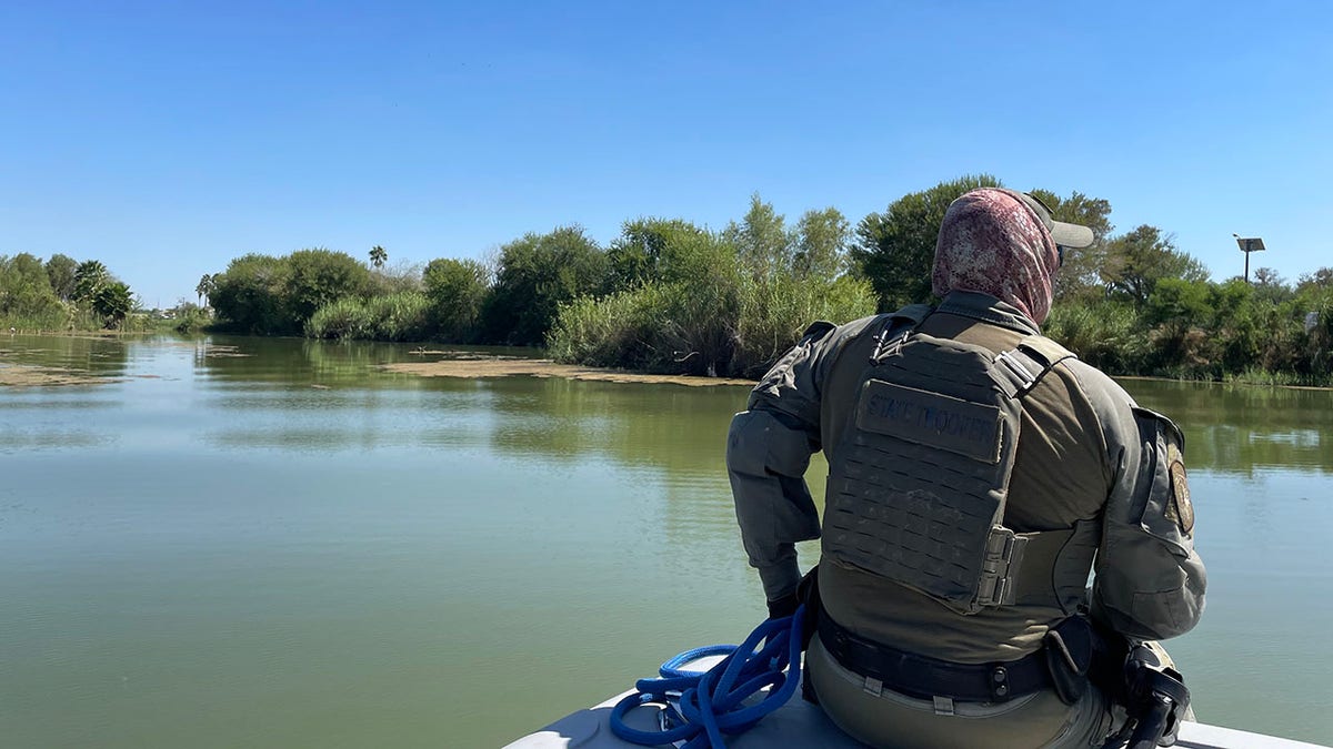 Texas law enforcement patrols the US-Mexico border.