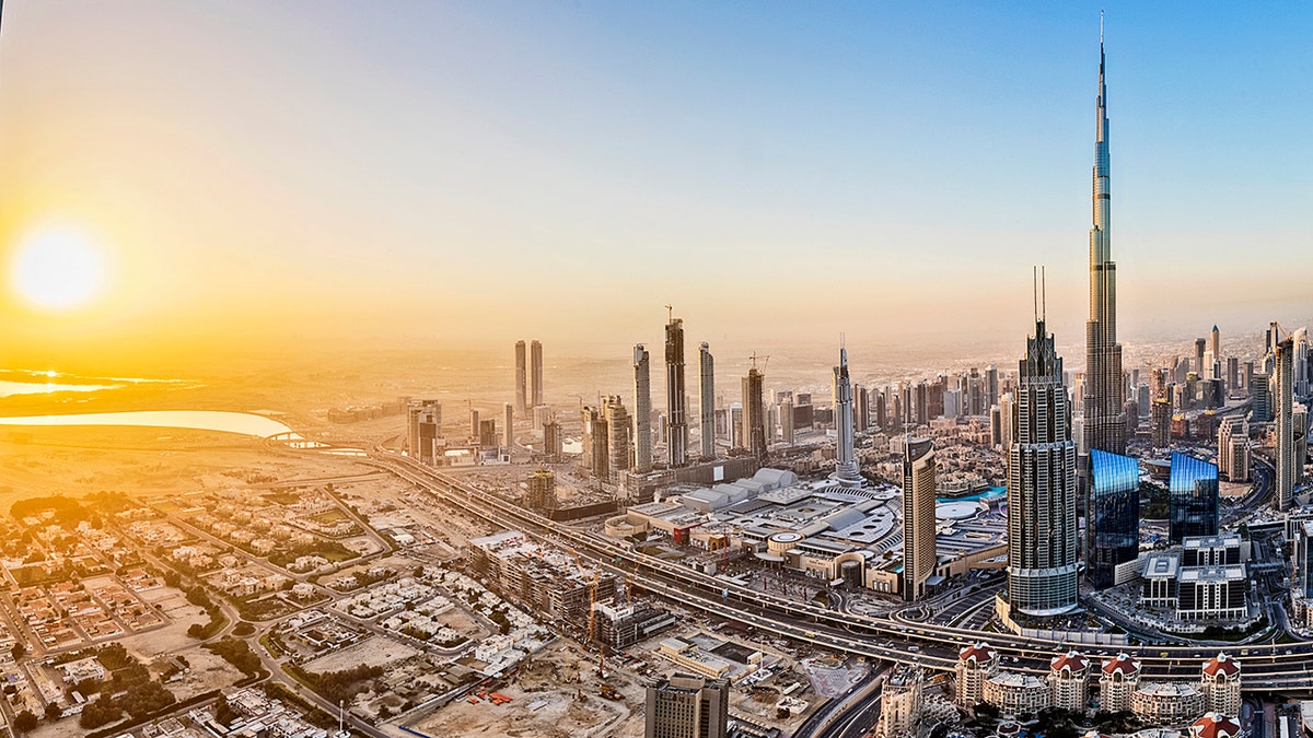 City lights in Dubai