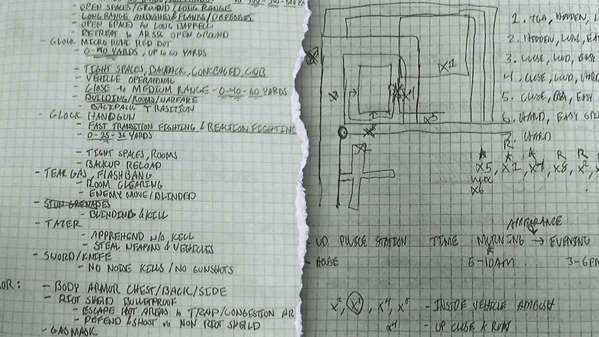 A notebook with alleged plans to attack the University of Delaware Police Department.