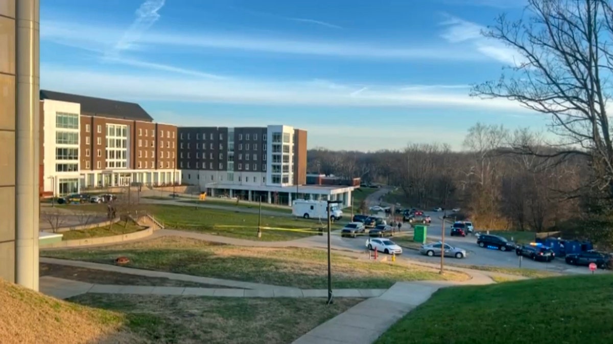 Law enforcement responds to a reported shooting at Kentucky State University