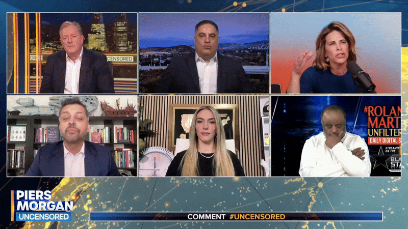 Wajahat Ali and Jillian Michaels debating on 'Piers Morgan Uncensored'