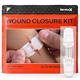 SurviveX Zip Stitch Wound Closure Strips - Repair Wounds Without Stitches - Zipstitch Sutures - Laceration Closure First Aid Kit