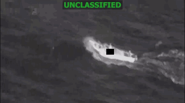 .GIF of lethal kinetic strike on narco-terrorist vessel