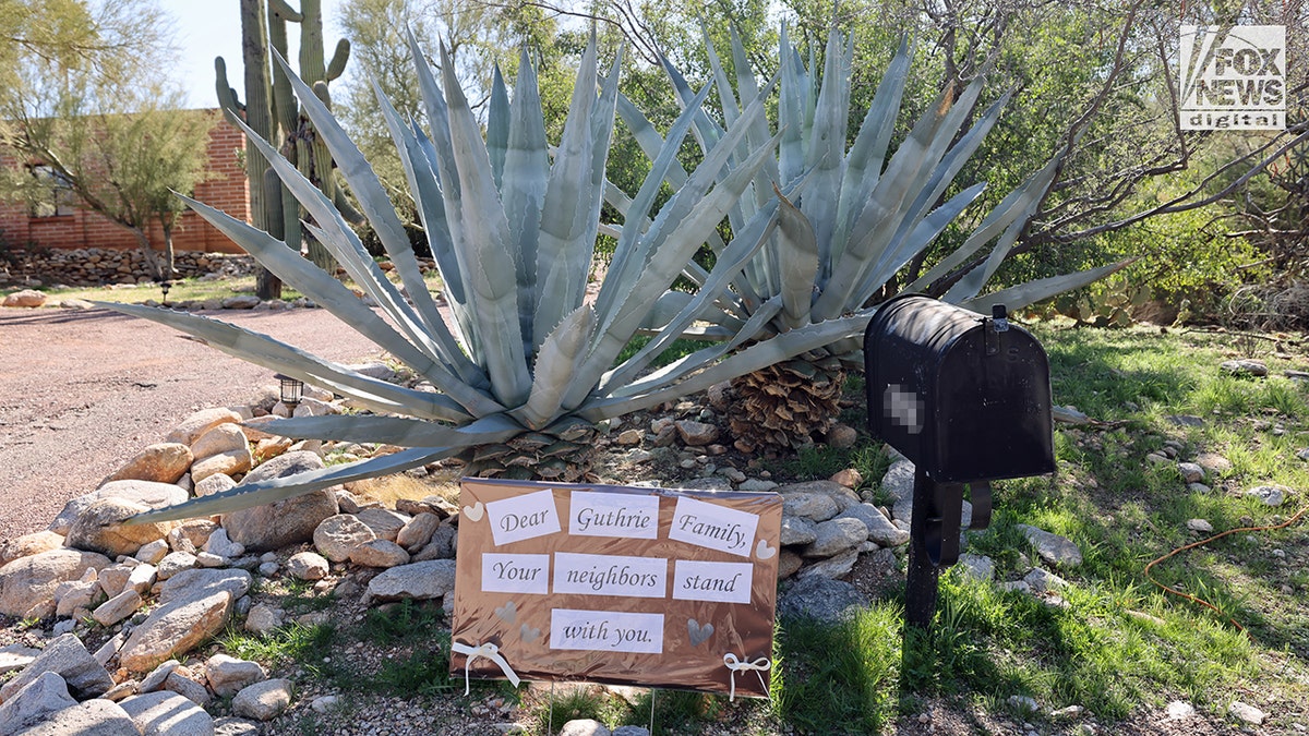 Nancy Guthrie’s house and driveway in Tucson, Arizona.