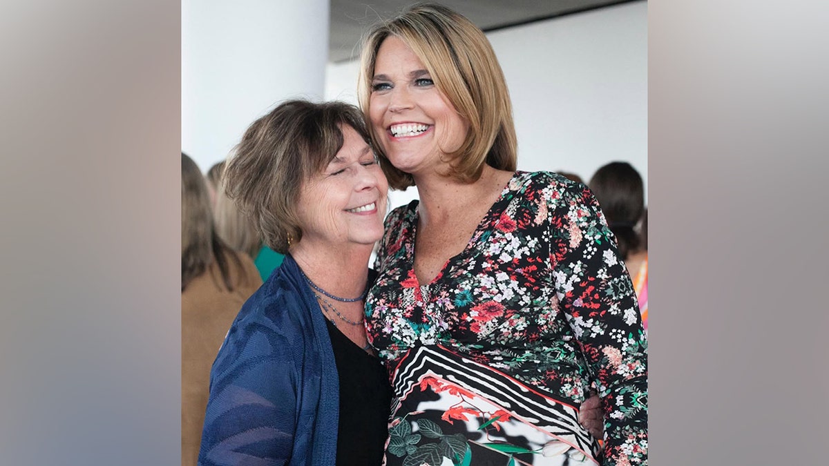 Nancy Guthrie and Savannah Guthrie posing together for a photo.