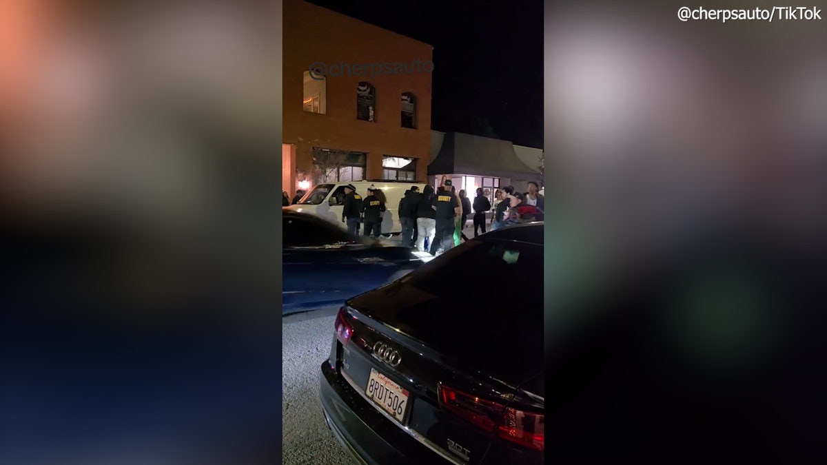 car crashes into multiple people