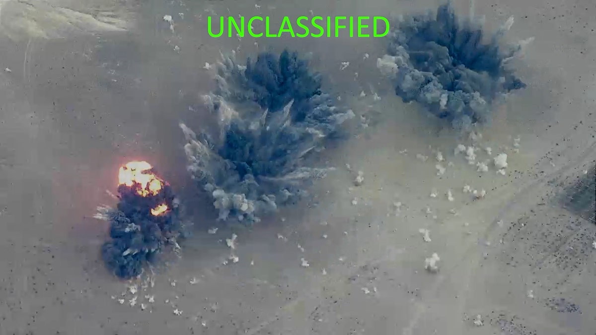 Photos from u.s. strike in syria hitting over 30 ISIS sites