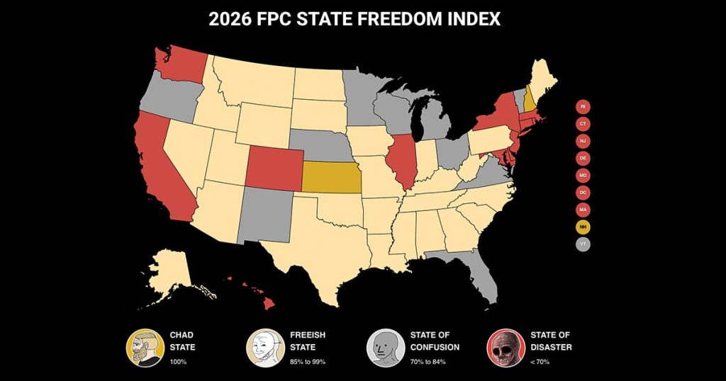 Firearms Policy Coalition Releases 2026 State Freedom Index — See How Your State Ranks on Gun Rights