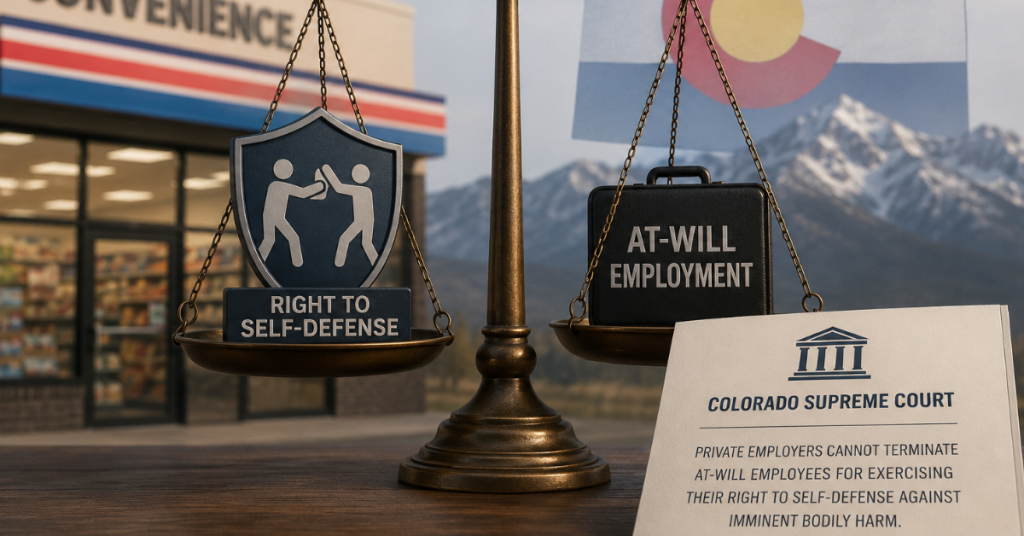 The Right To Fight Back: Colorado Supreme Court Rules Private Employers Can’t Fire Workers For Self-Defense The Right To Fight Back: Colorado Supreme Court Rules Private Employers Can’t Fire Workers For Self-Defense