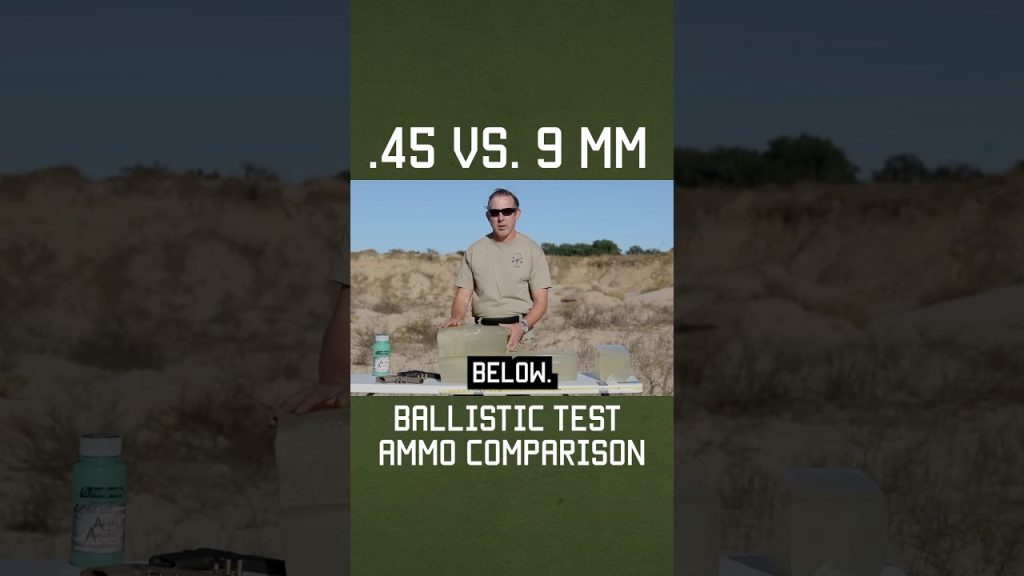 .45 vs. 9 mm #ballistics #shorts #military