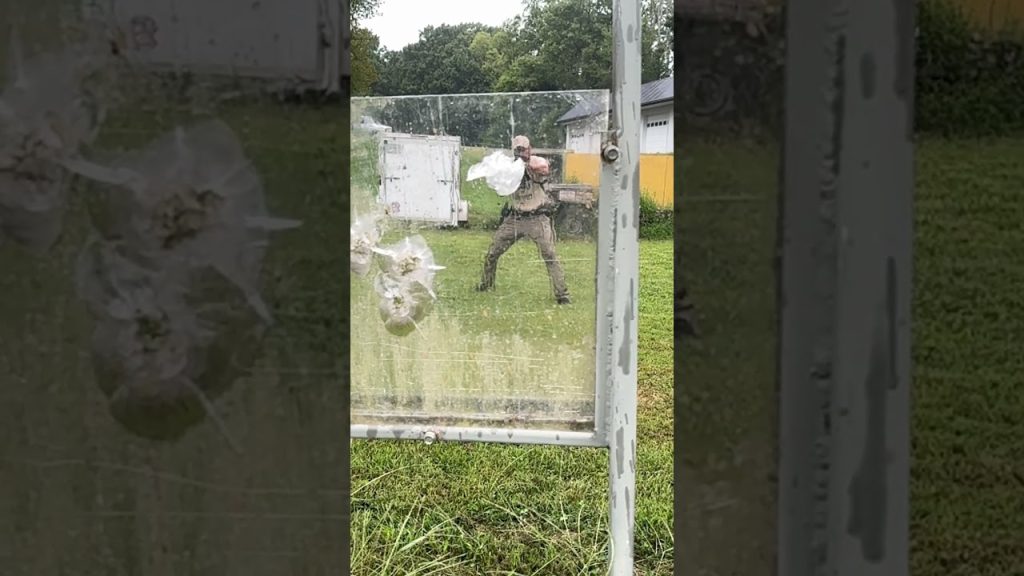 Testing Bullet-Proof Glass #shorts #military #tips #youtubeshorts